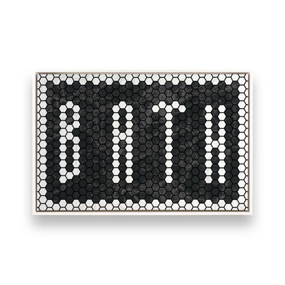 [Color:Opaque White], Picture of art in a White frame