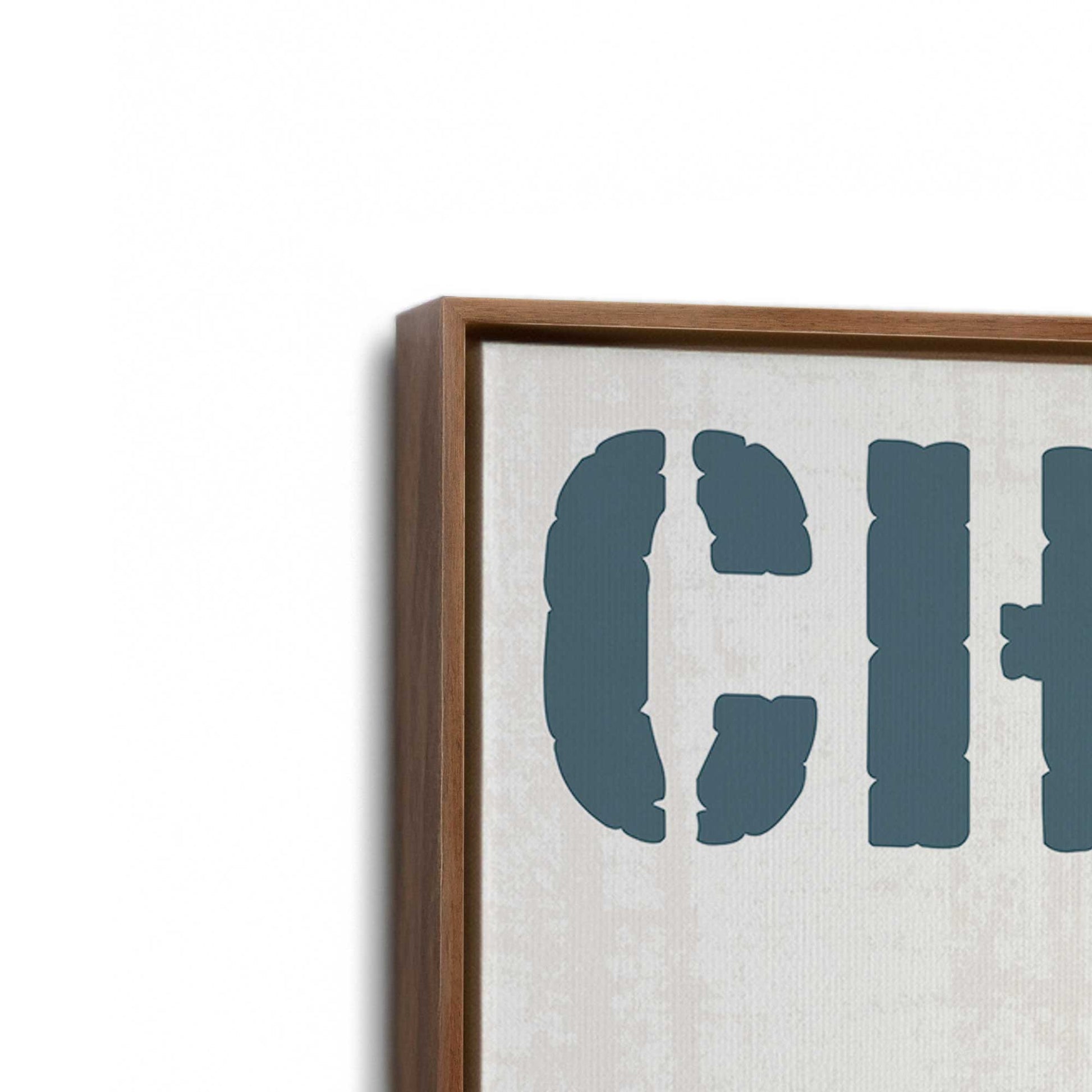 [Color:Walnut], Picture of art in a Walnut frame at an angle