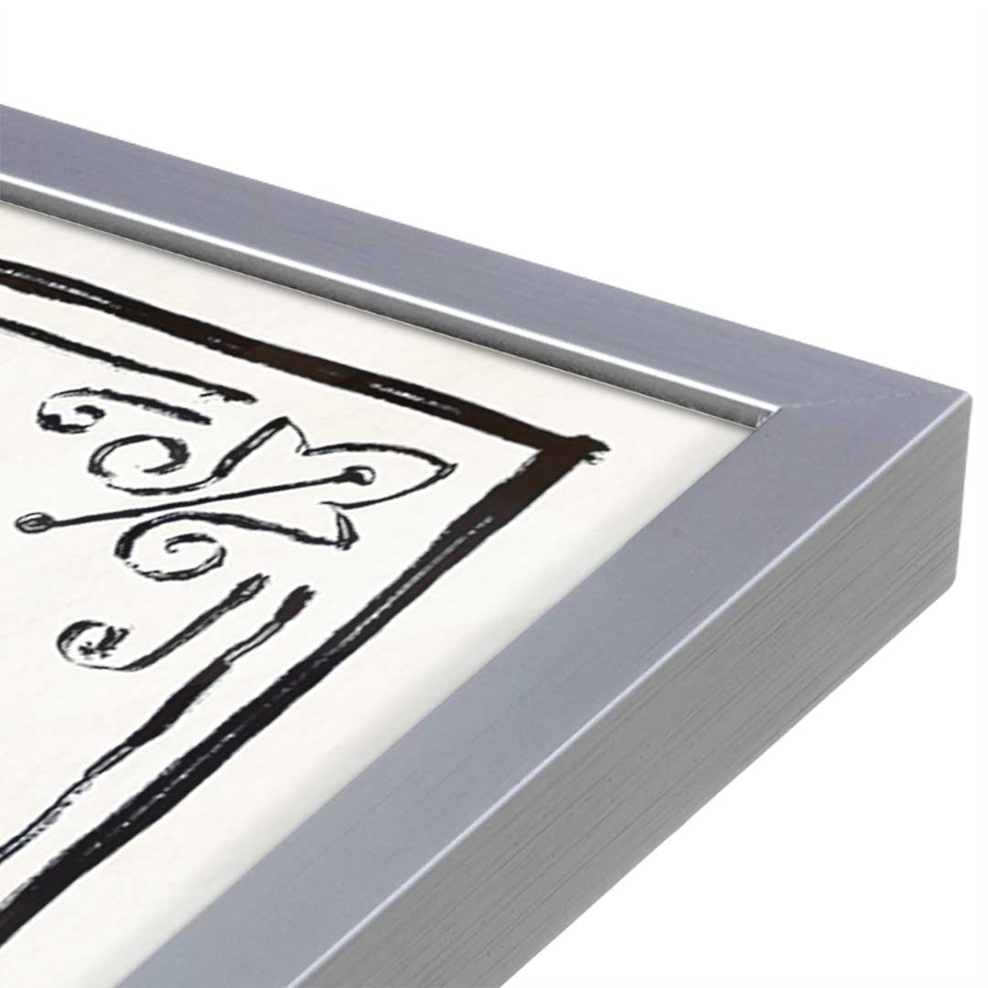 [Color:Polished Chrome], Picture of art in a Polished Chrome frame at an angle