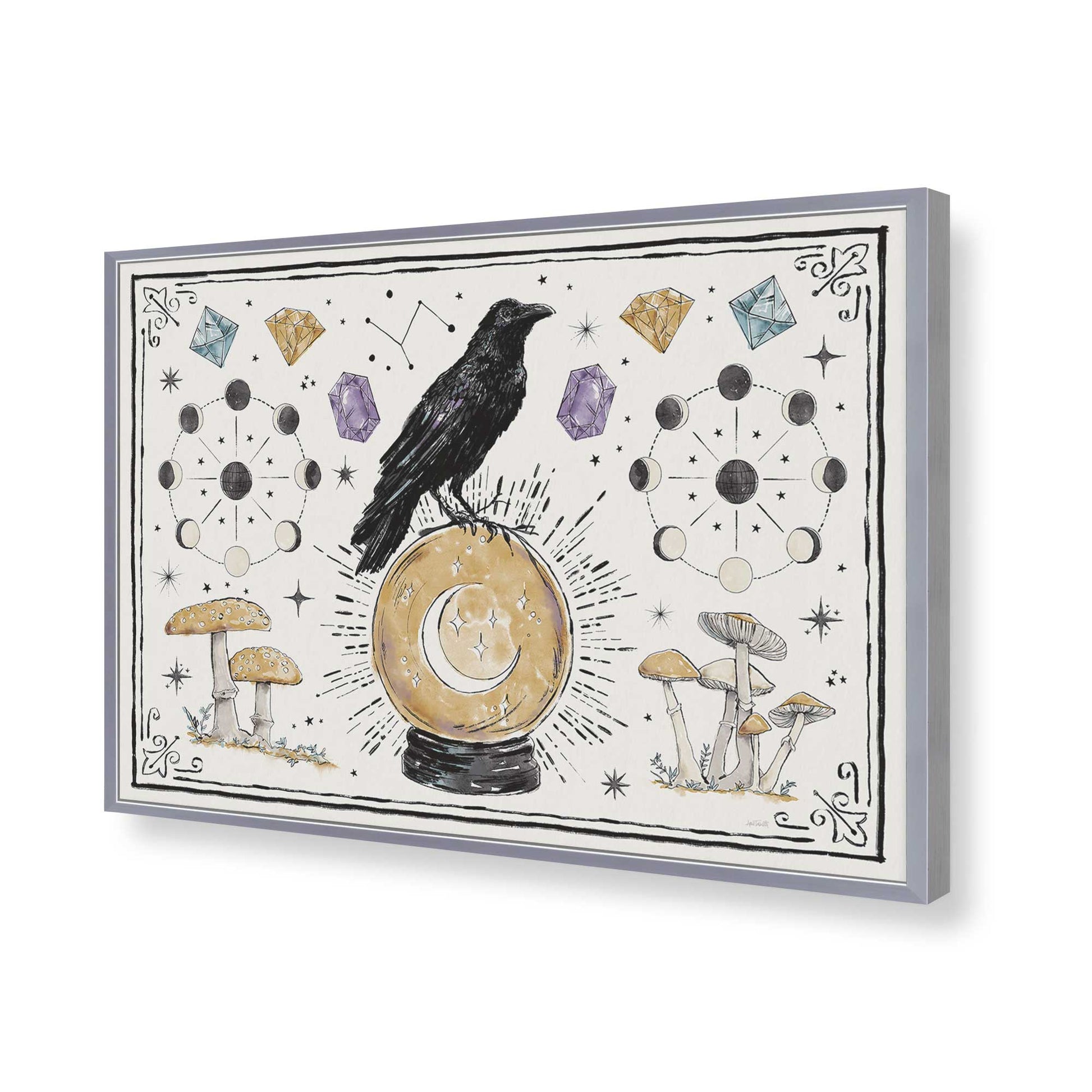 [Color:Polished Chrome], Picture of art in a Polished Chrome frame of the corner