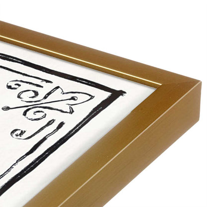 [Color:Polished Gold], Picture of art in a Polished Gold frame at an angle