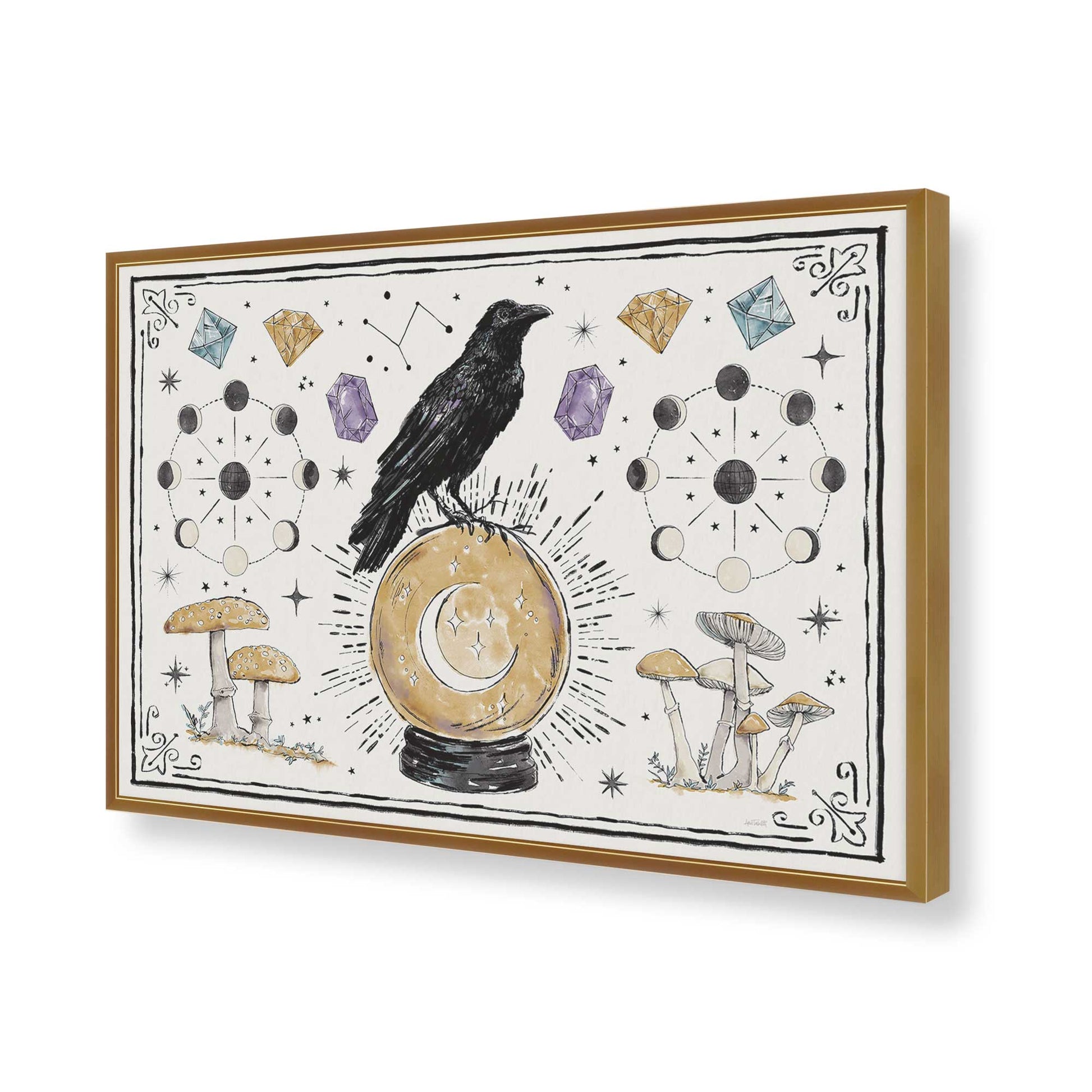 [Color:Polished Gold], Picture of art in a Polished Gold frame of the corner