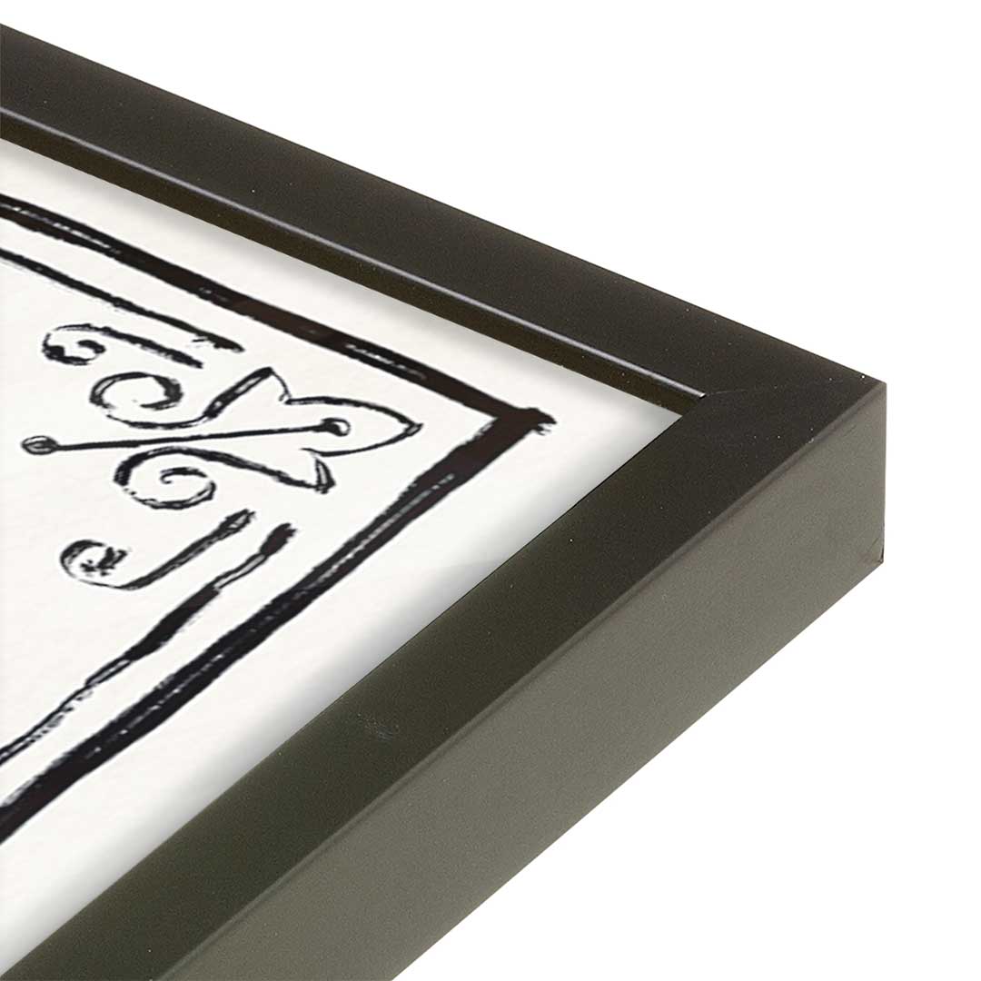 [Color:Satin Black], Picture of art in a Satin Black frame at an angle