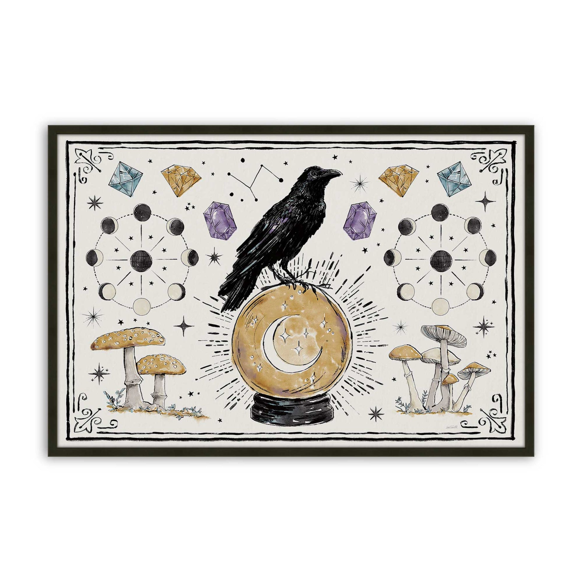 [Color:Satin Black], Picture of art in a Satin Black frame