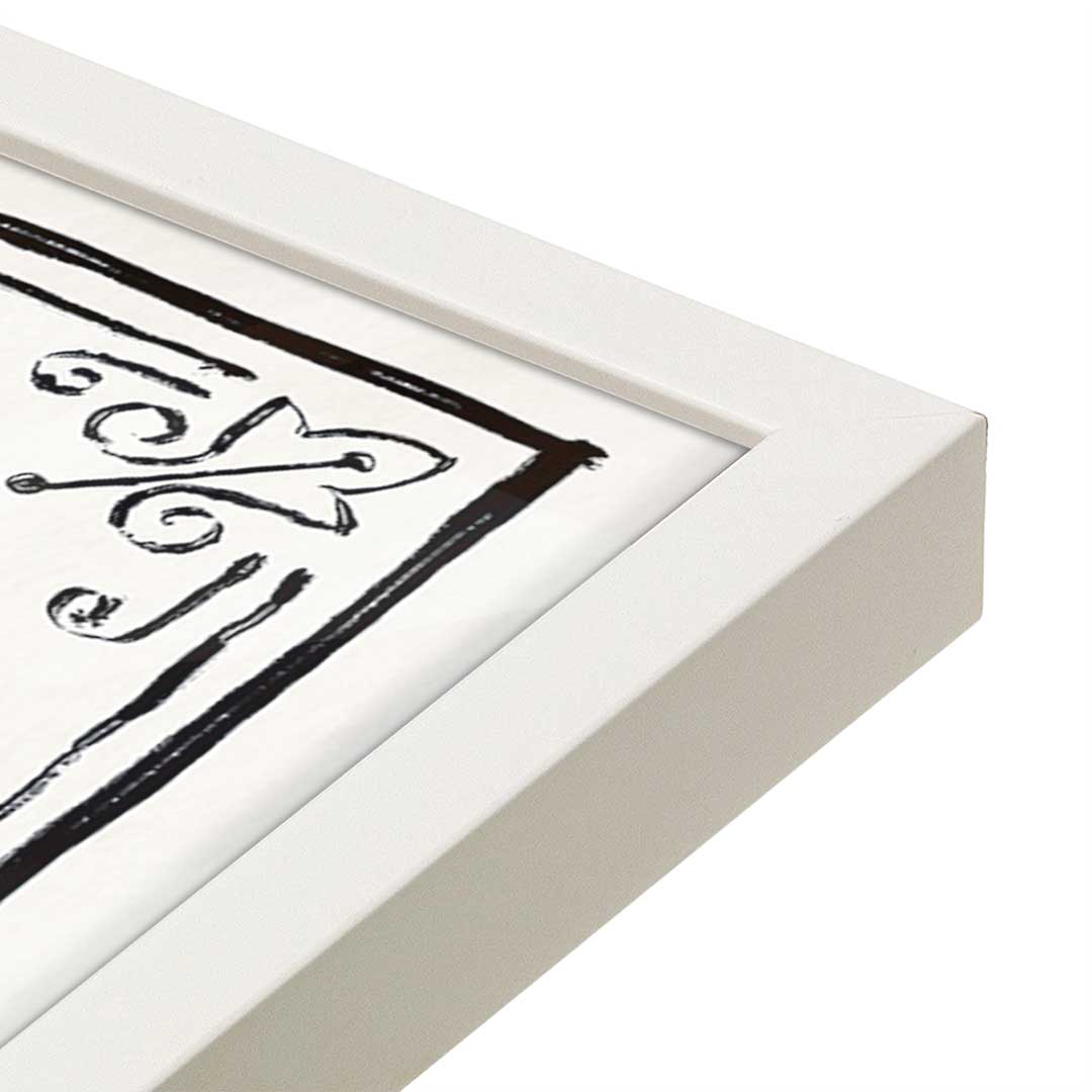 [Color:Opaque White], Picture of art in a Opaque White frame at an angle