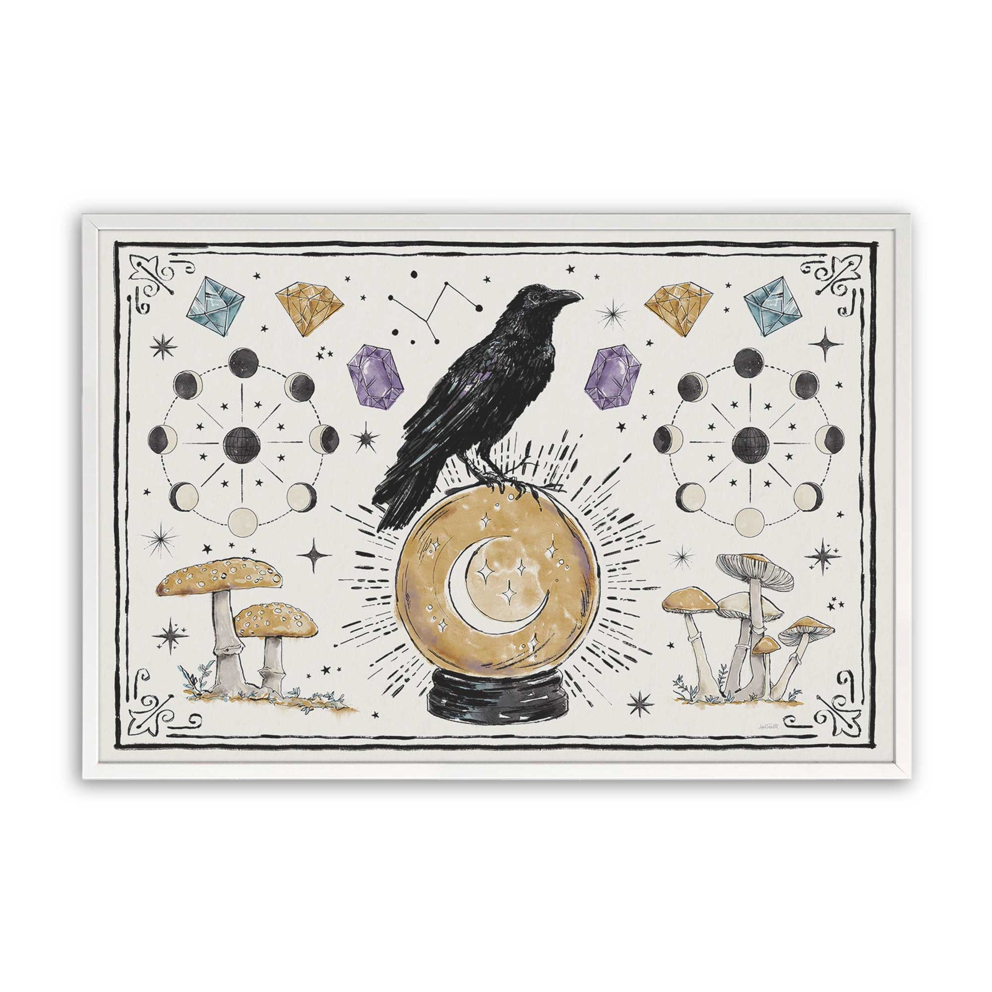[Color:Opaque White], Picture of art in a Opaque White frame