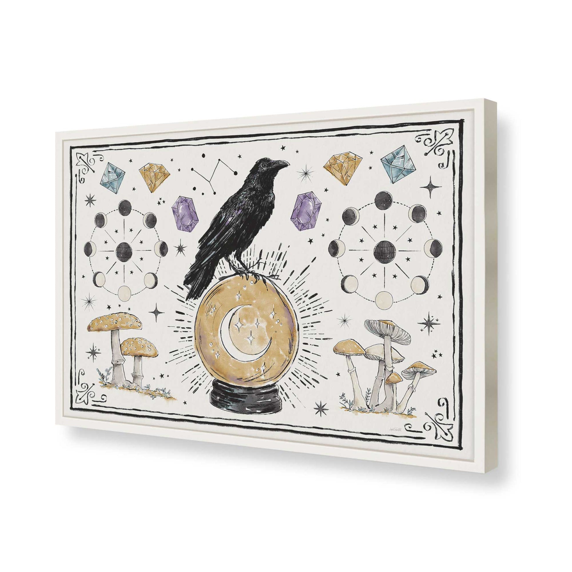 [Color:Opaque White], Picture of art in a Opaque White frame of the corner