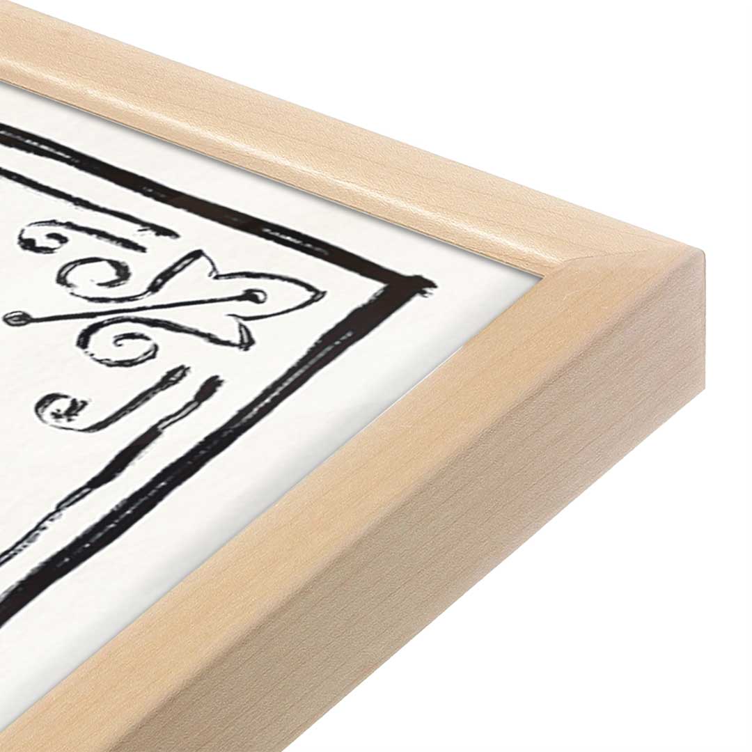 [Color:Raw Maple], Picture of art in a Raw Maple frame at an angle