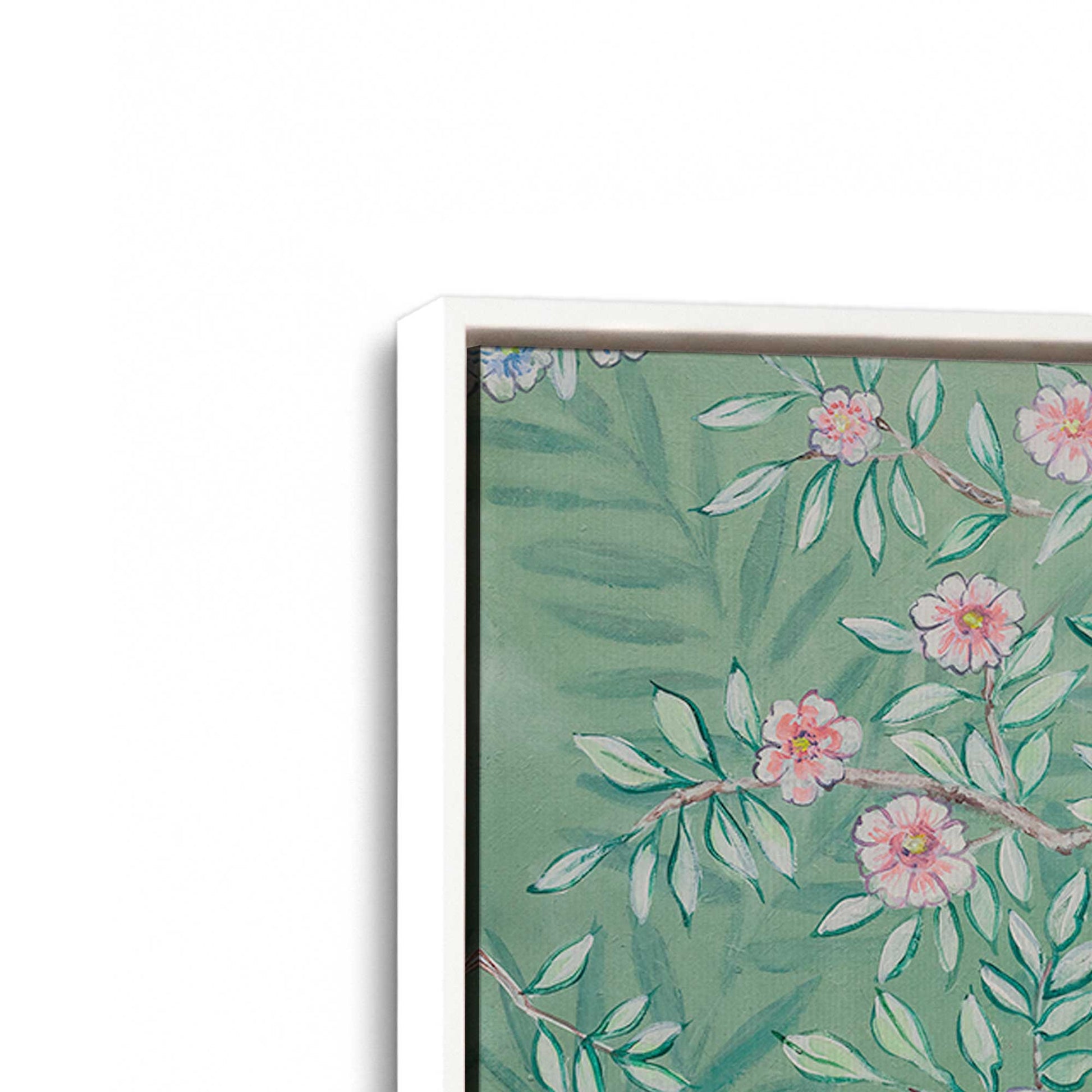 [Color:Opaque White], Picture of art in a White frame at an angle