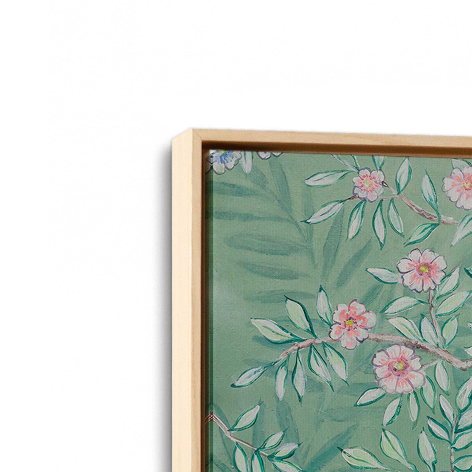 [Color:American Maple], Picture of art in a American Maple frame at an angle