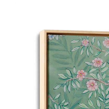 [Color:American Maple], Picture of art in a American Maple frame at an angle