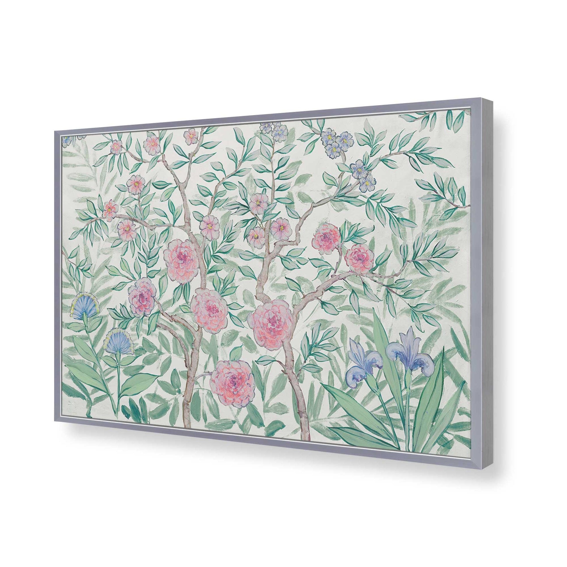 [Color:Polished Chrome], Picture of art in a Polished Chrome frame of the corner
