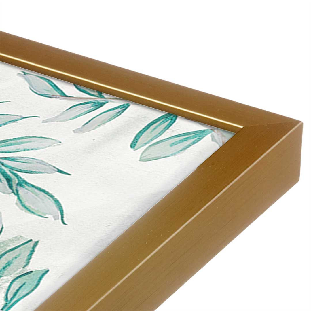 [Color:Polished Gold], Picture of art in a Polished Gold frame at an angle