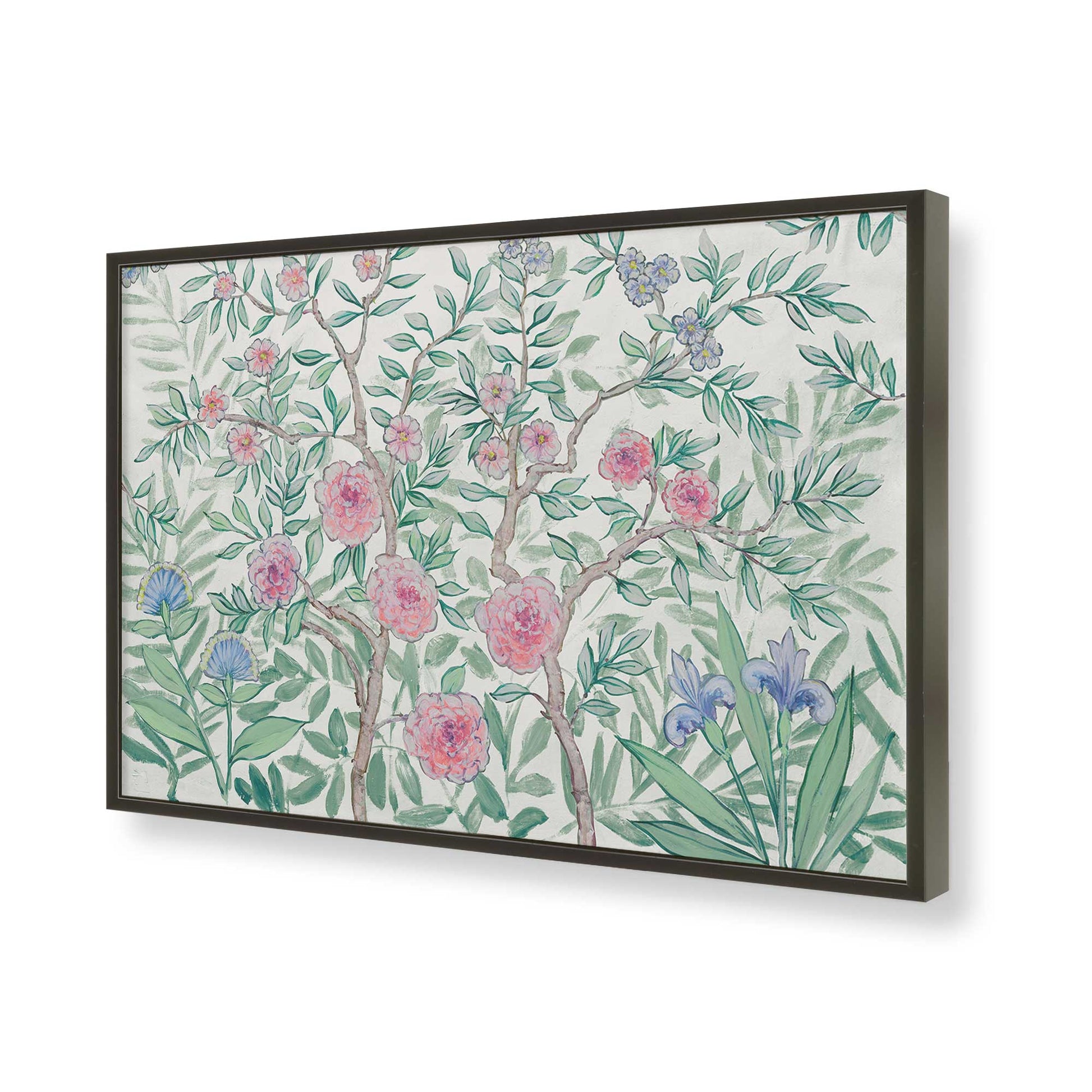 [Color:Satin Black], Picture of art in a Satin Black frame of the corner