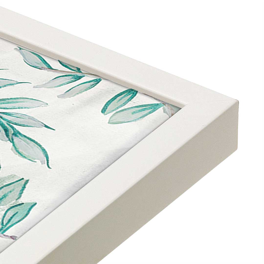 [Color:Opaque White], Picture of art in a Opaque White frame at an angle
