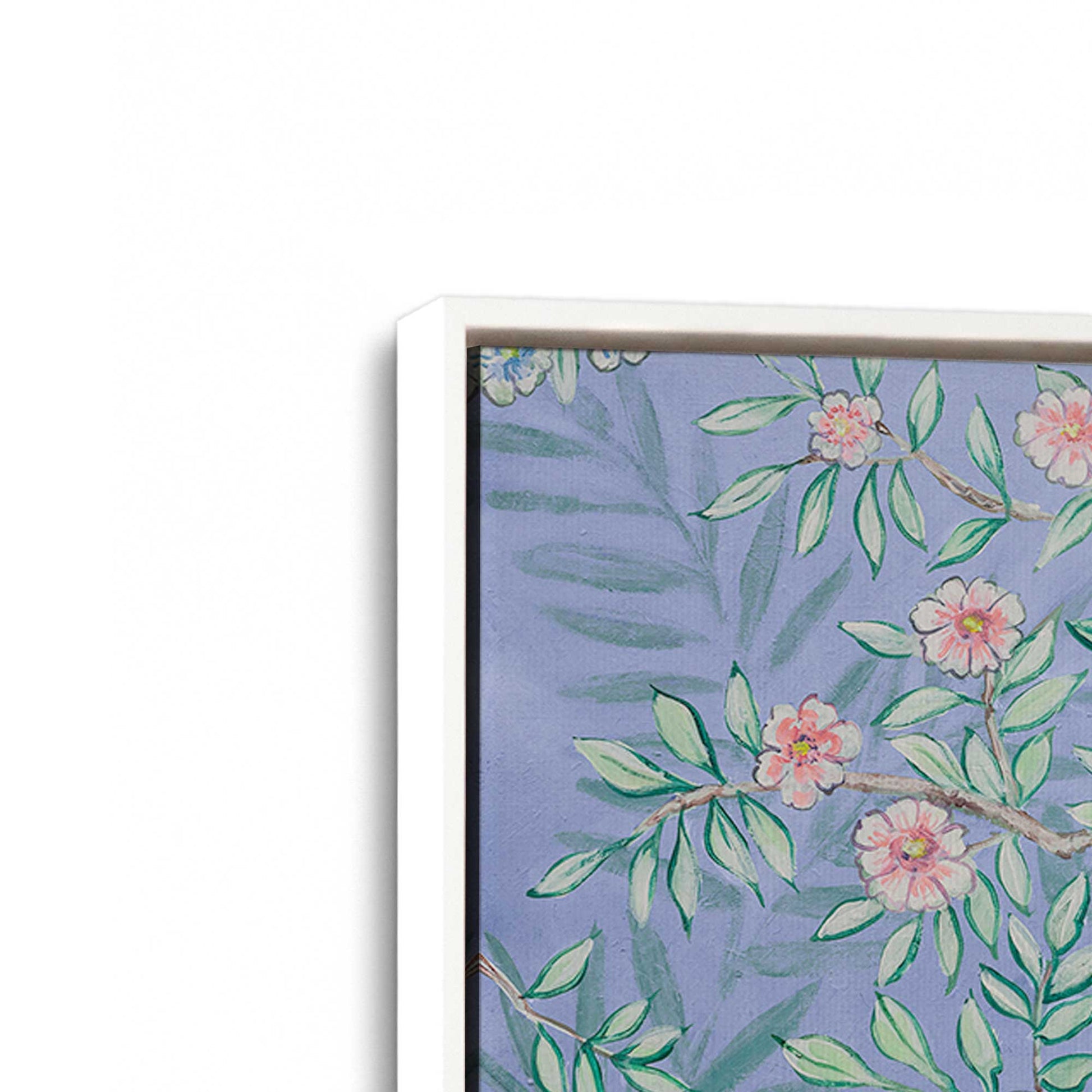 [Color:Opaque White], Picture of art in a White frame at an angle