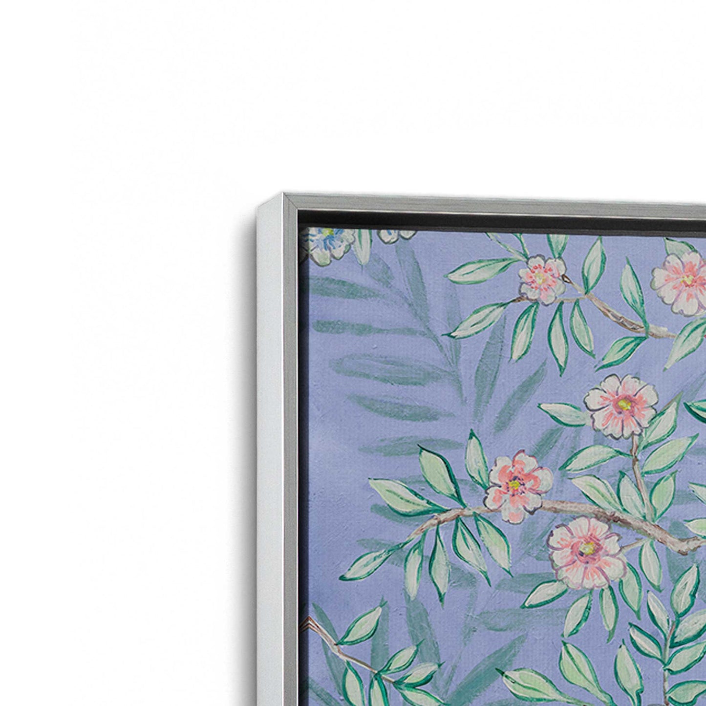 [Color:Polished Chrome], Picture of art in a Polished Chrome frame at an angle