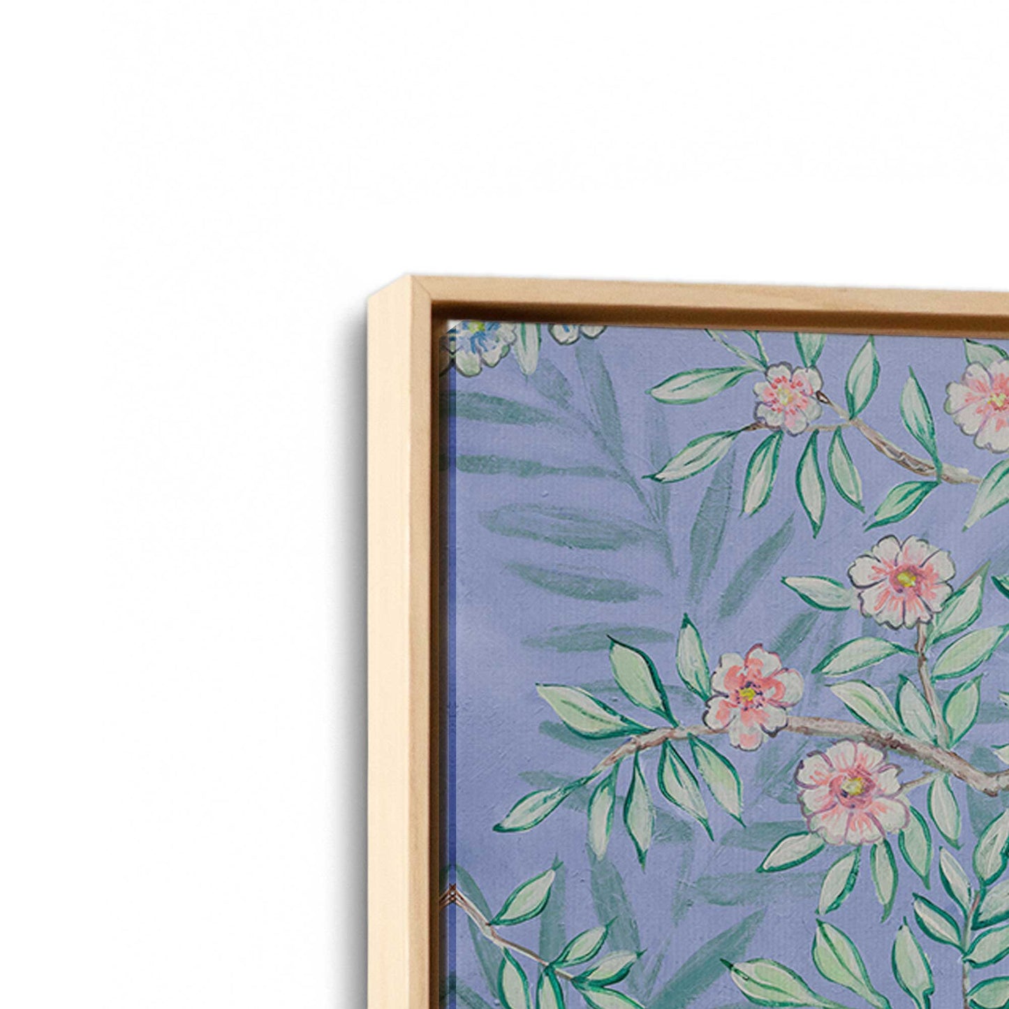 [Color:American Maple], Picture of art in a American Maple frame at an angle