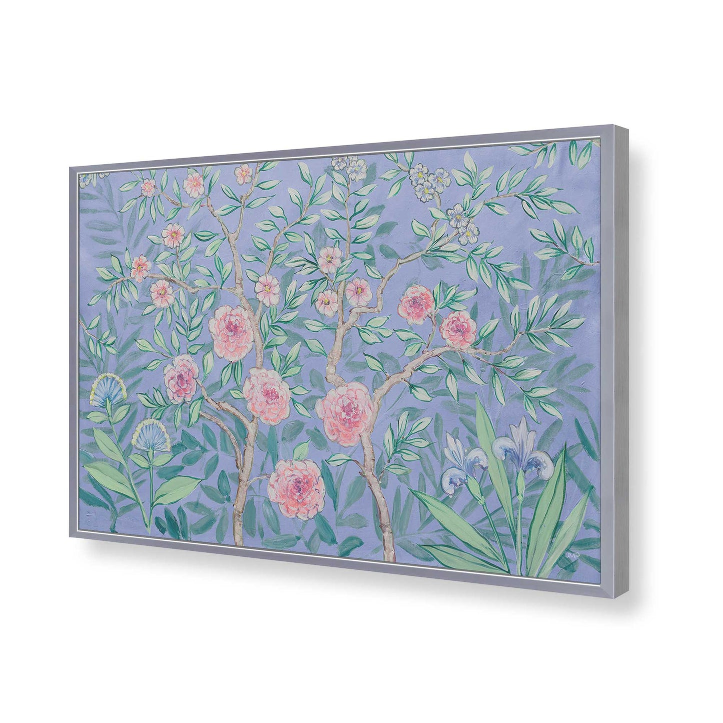 [Color:Polished Chrome], Picture of art in a Polished Chrome frame of the corner