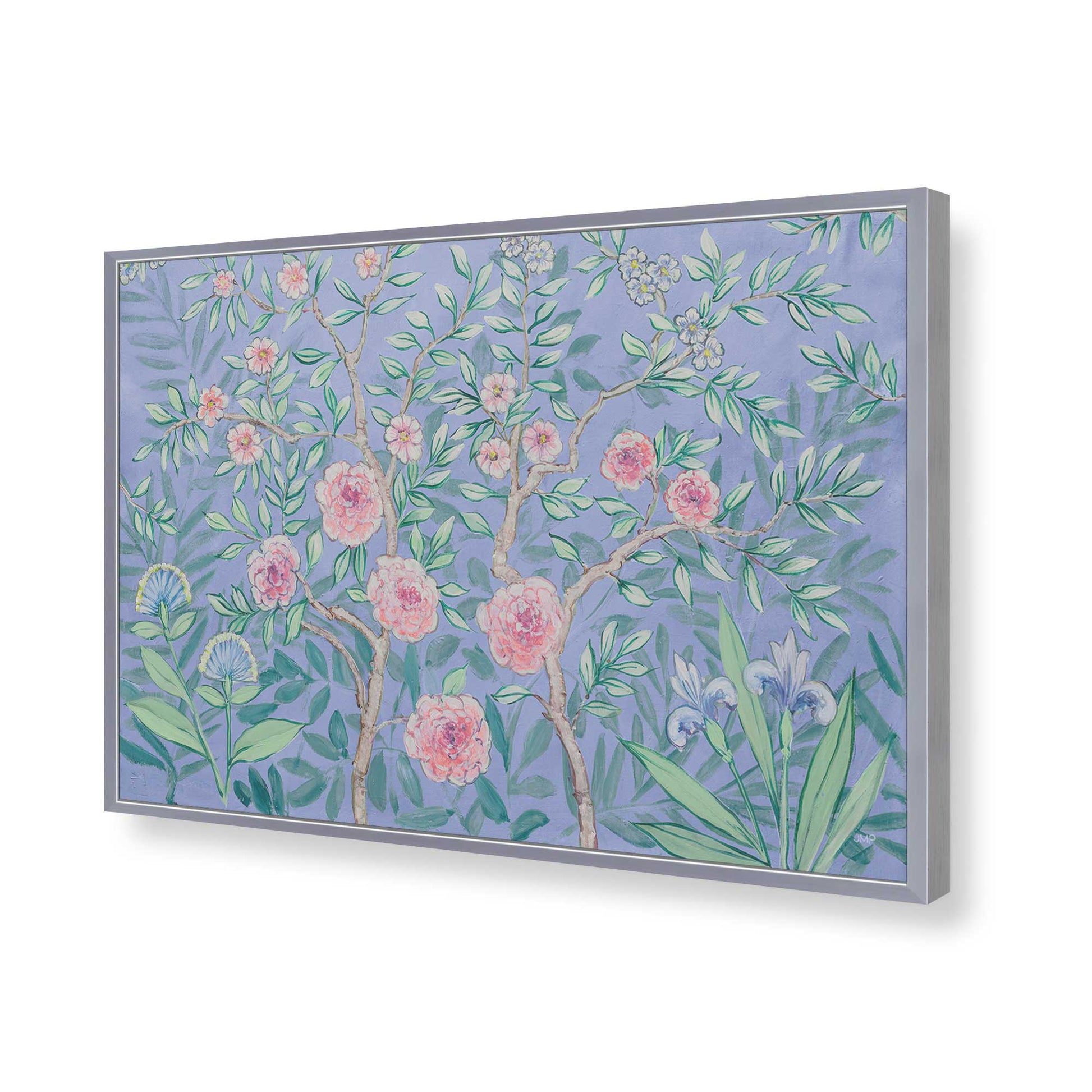 [Color:Polished Chrome], Picture of art in a Polished Chrome frame of the corner