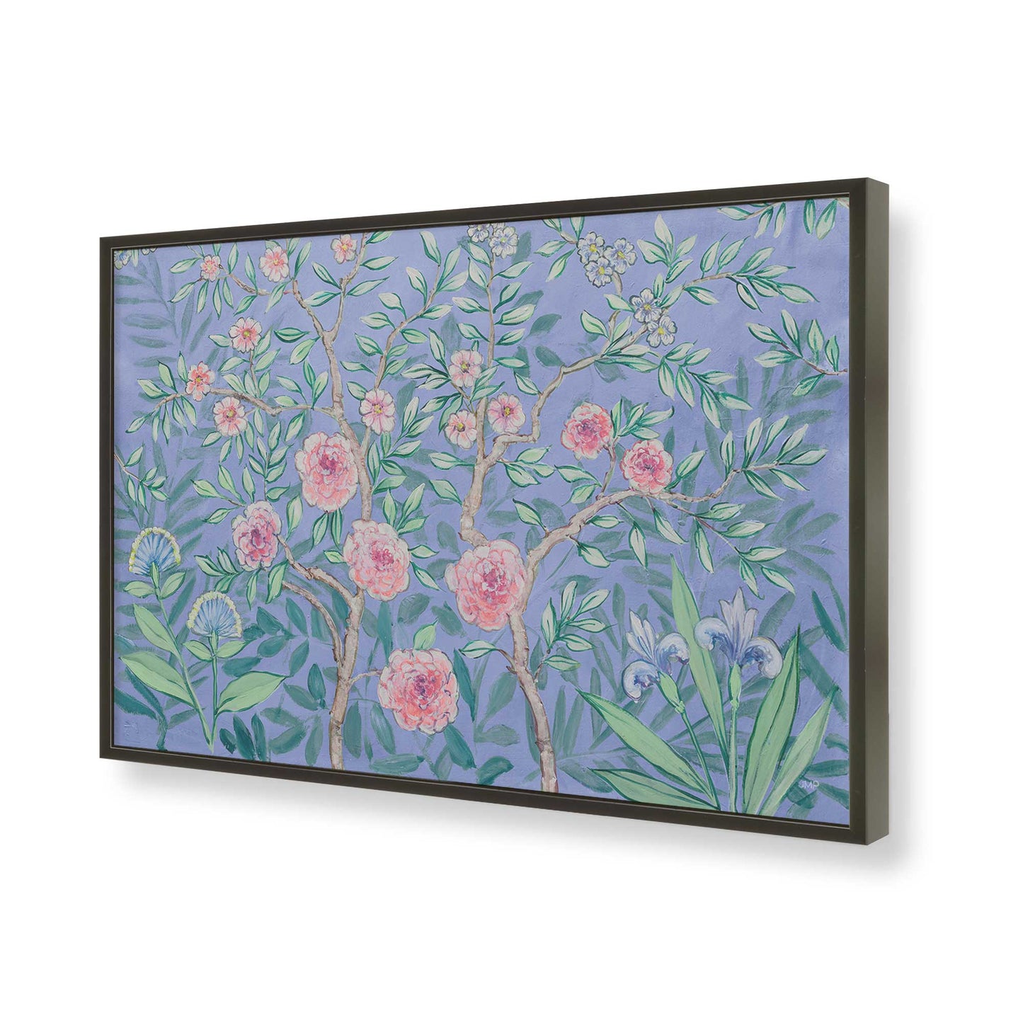 [Color:Satin Black], Picture of art in a Satin Black frame of the corner