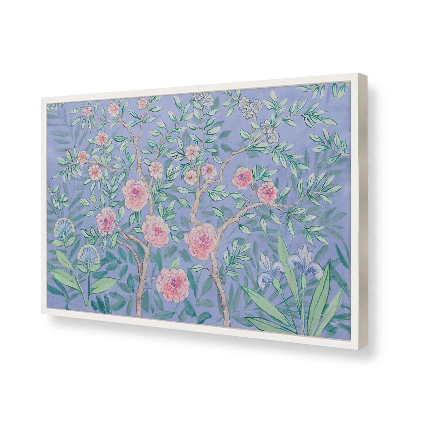 [Color:Opaque White], Picture of art in a Opaque White frame of the corner