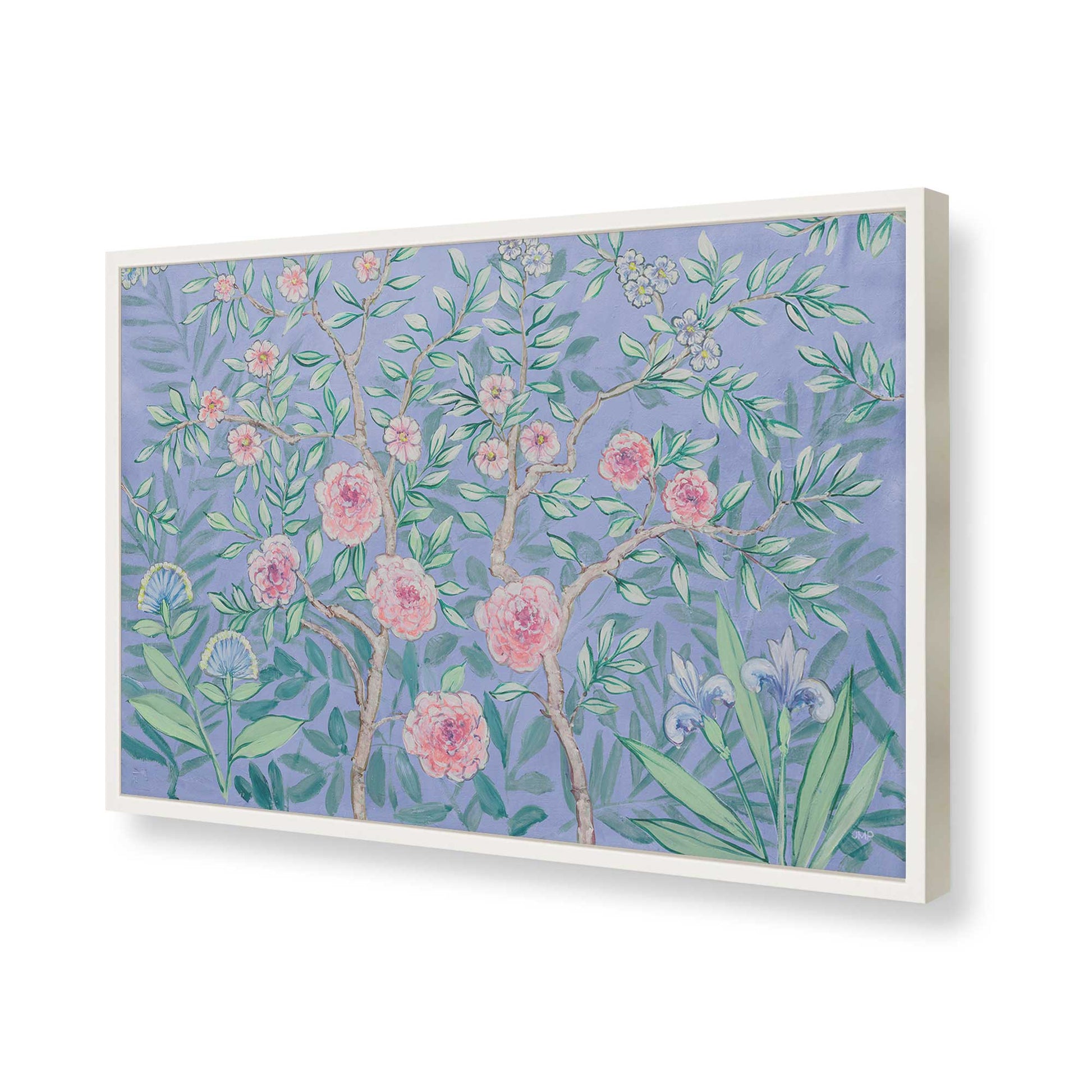 [Color:Opaque White], Picture of art in a Opaque White frame of the corner