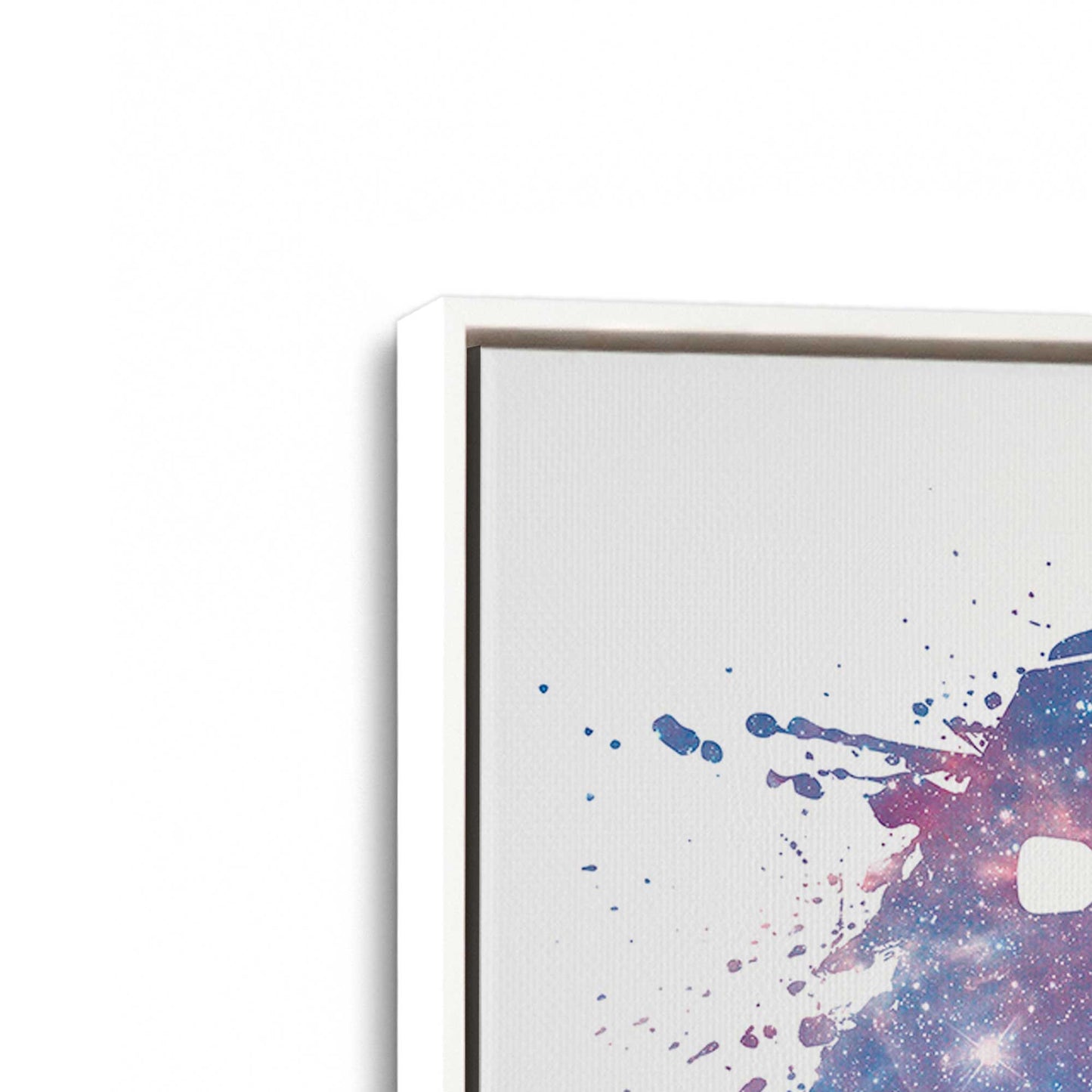 [Color:Opaque White], Picture of art in a White frame at an angle