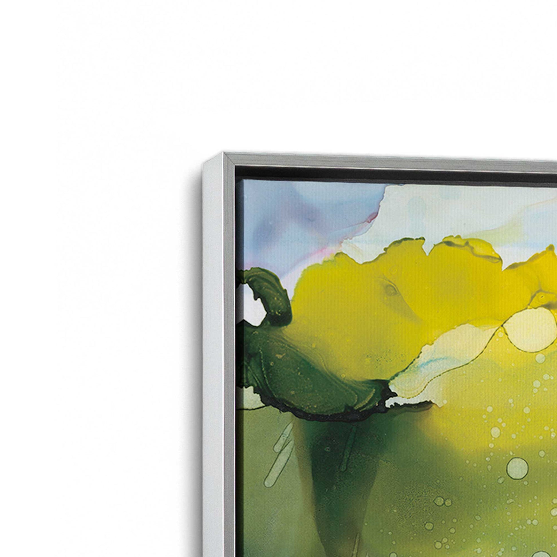 [Color:Polished Chrome], Picture of art in a Polished Chrome frame at an angle