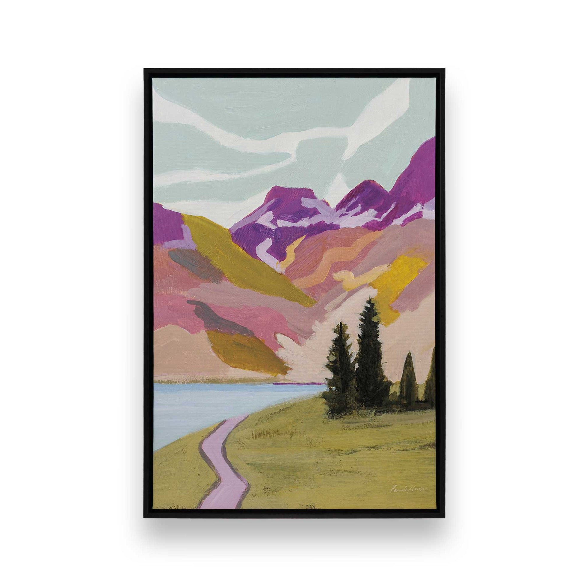 [Color:Satin Black], Picture of art in a Satin Black frame
