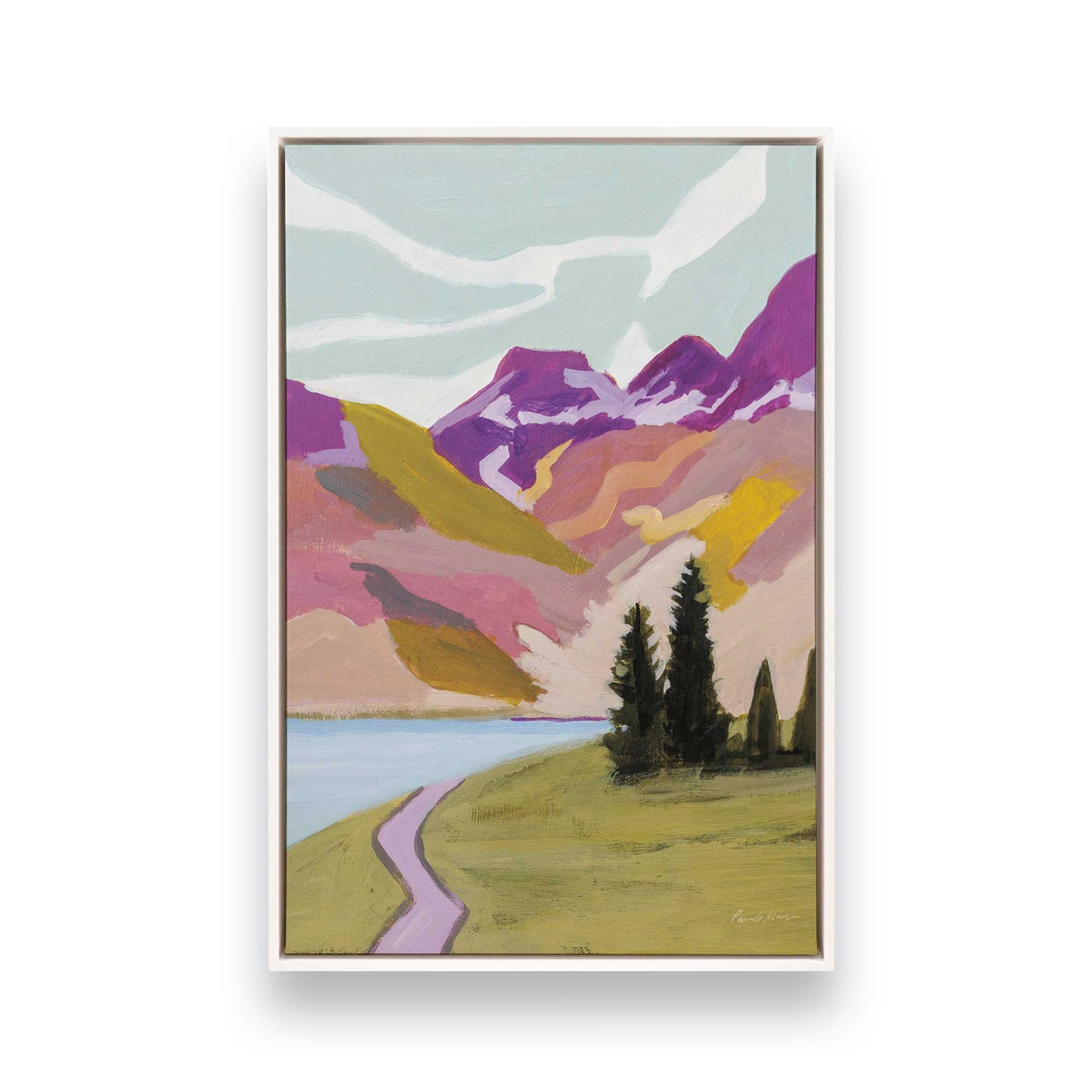 [Color:Opaque White], Picture of art in a White frame