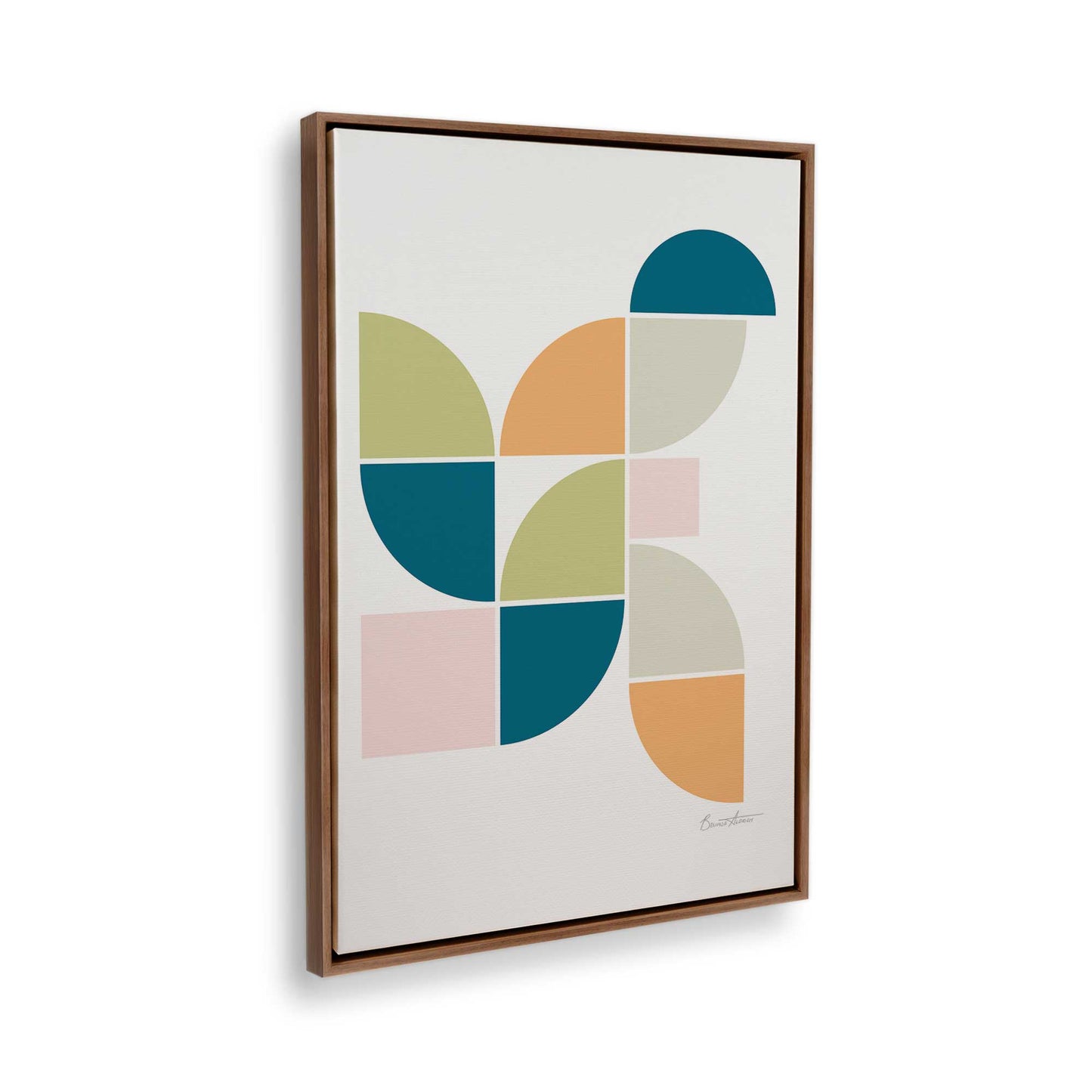 [Color:Walnut], Picture of the corner of the art