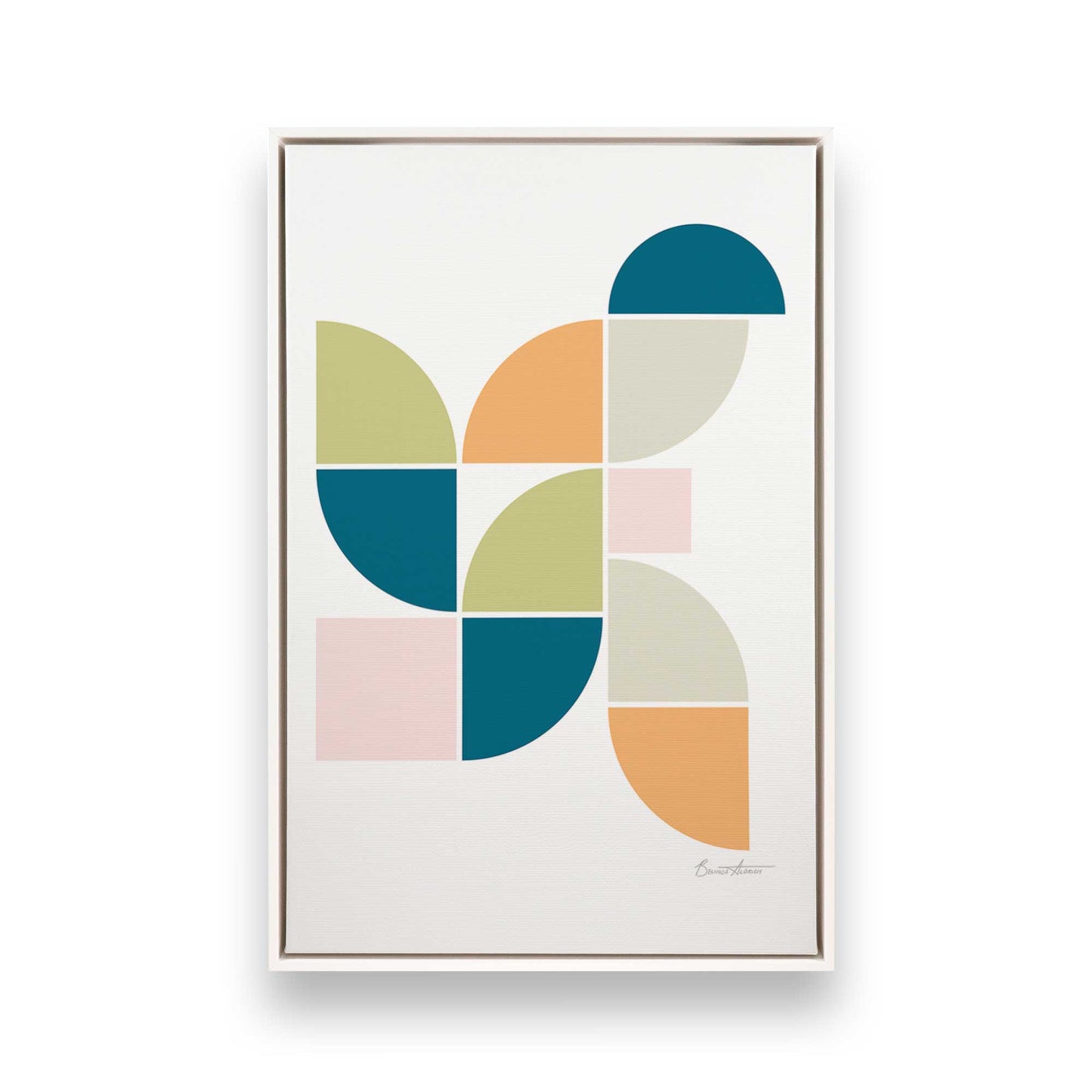 [Color:Opaque White], Picture of art in a White frame