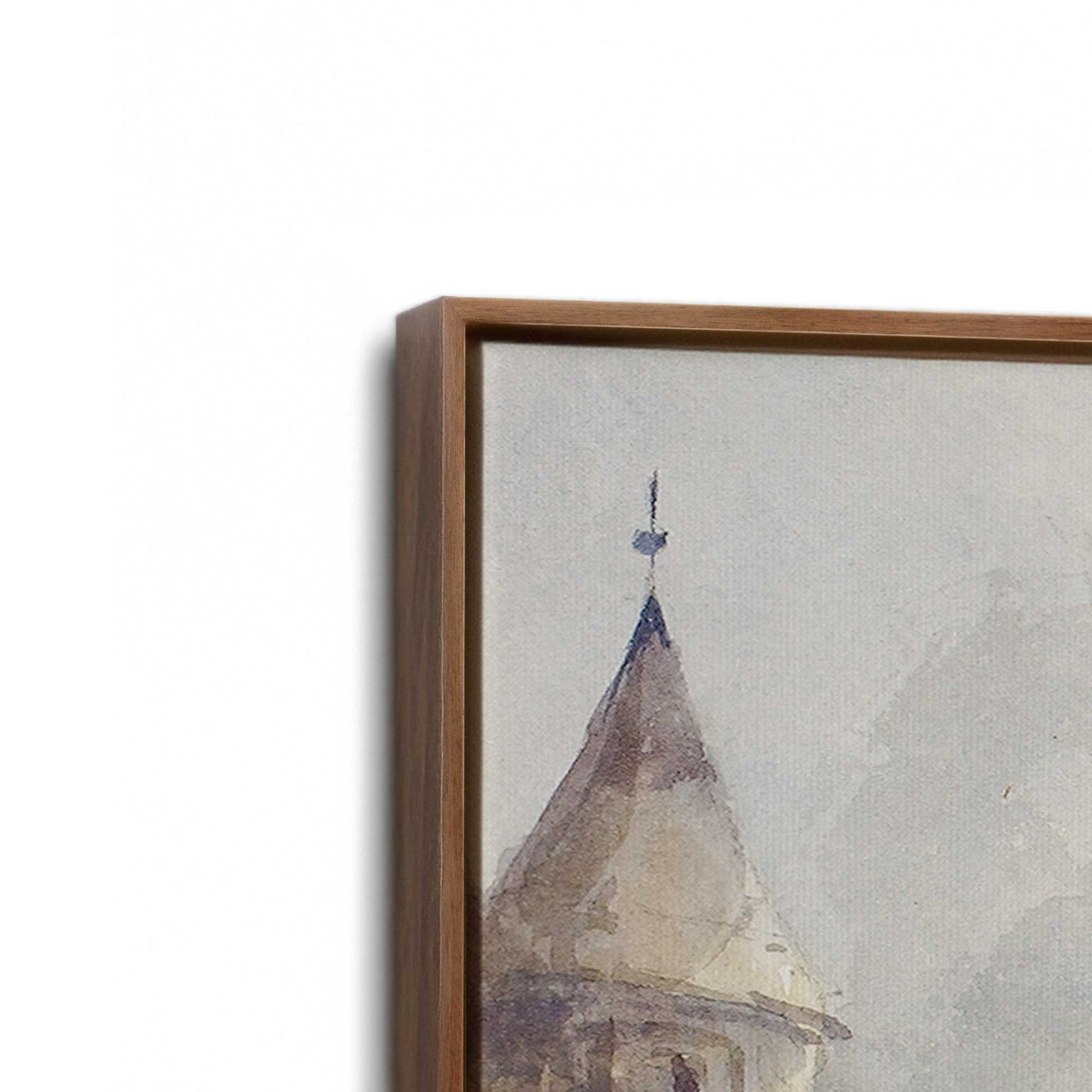 [Color:Walnut], Picture of art in a Walnut frame at an angle