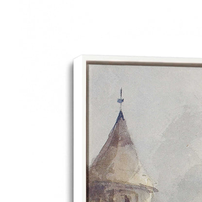 [Color:Opaque White], Picture of art in a White frame at an angle