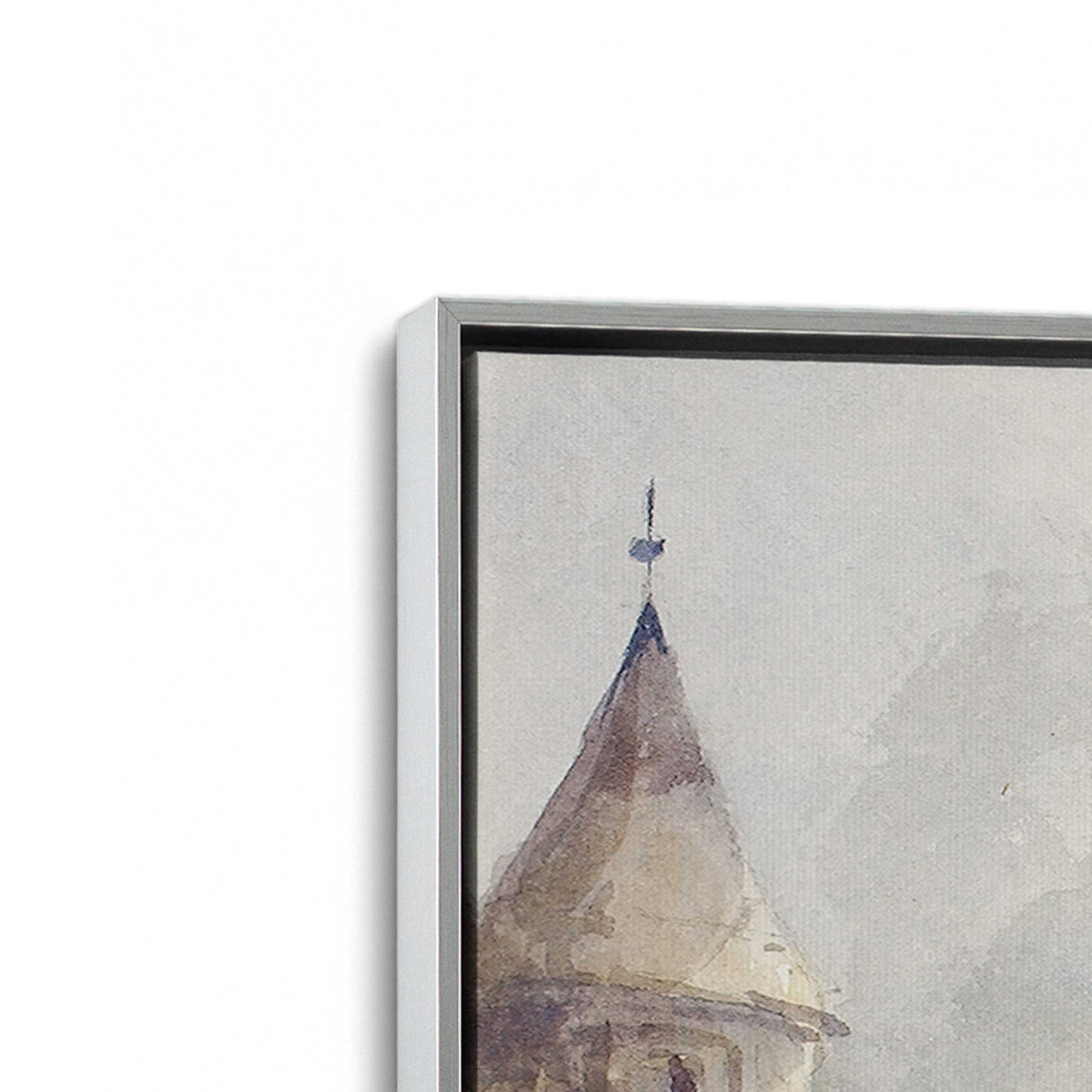 [Color:Polished Chrome], Picture of art in a Polished Chrome frame at an angle