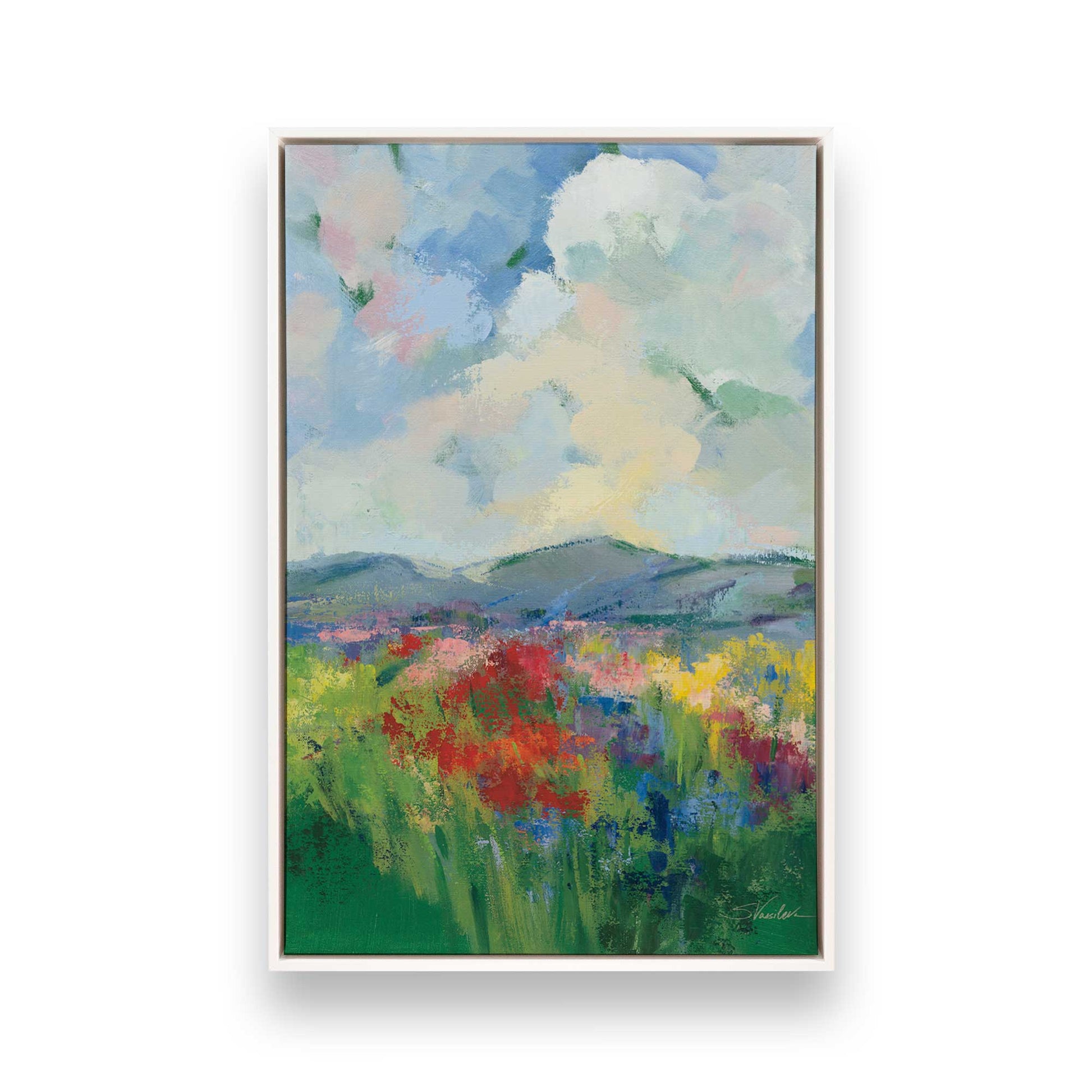 [Color:Opaque White], Picture of art in a White frame
