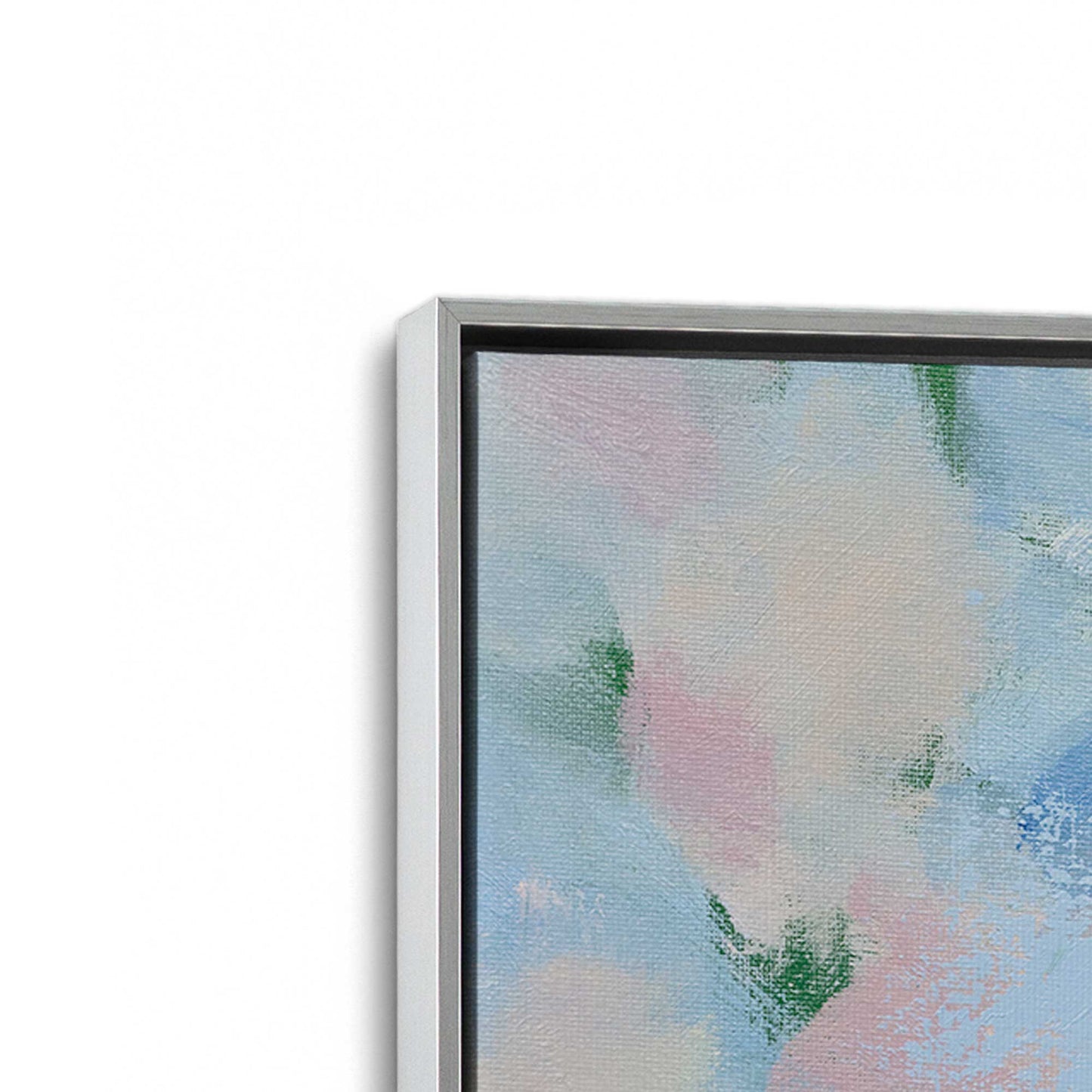 [Color:Polished Chrome], Picture of art in a Polished Chrome frame at an angle