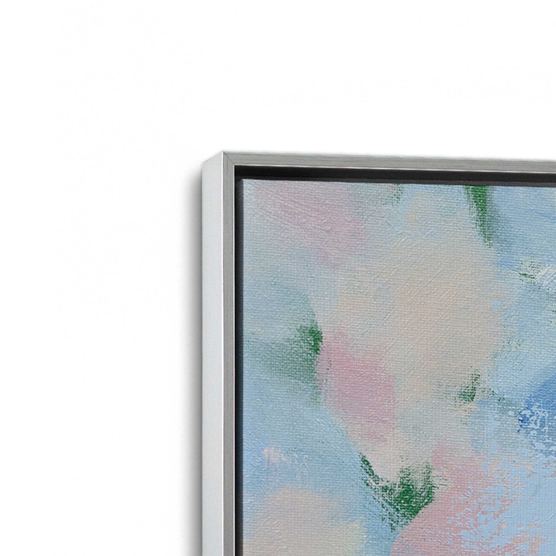 [Color:Polished Chrome], Picture of art in a Polished Chrome frame at an angle