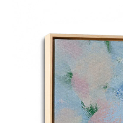 [Color:American Maple], Picture of art in a American Maple frame at an angle
