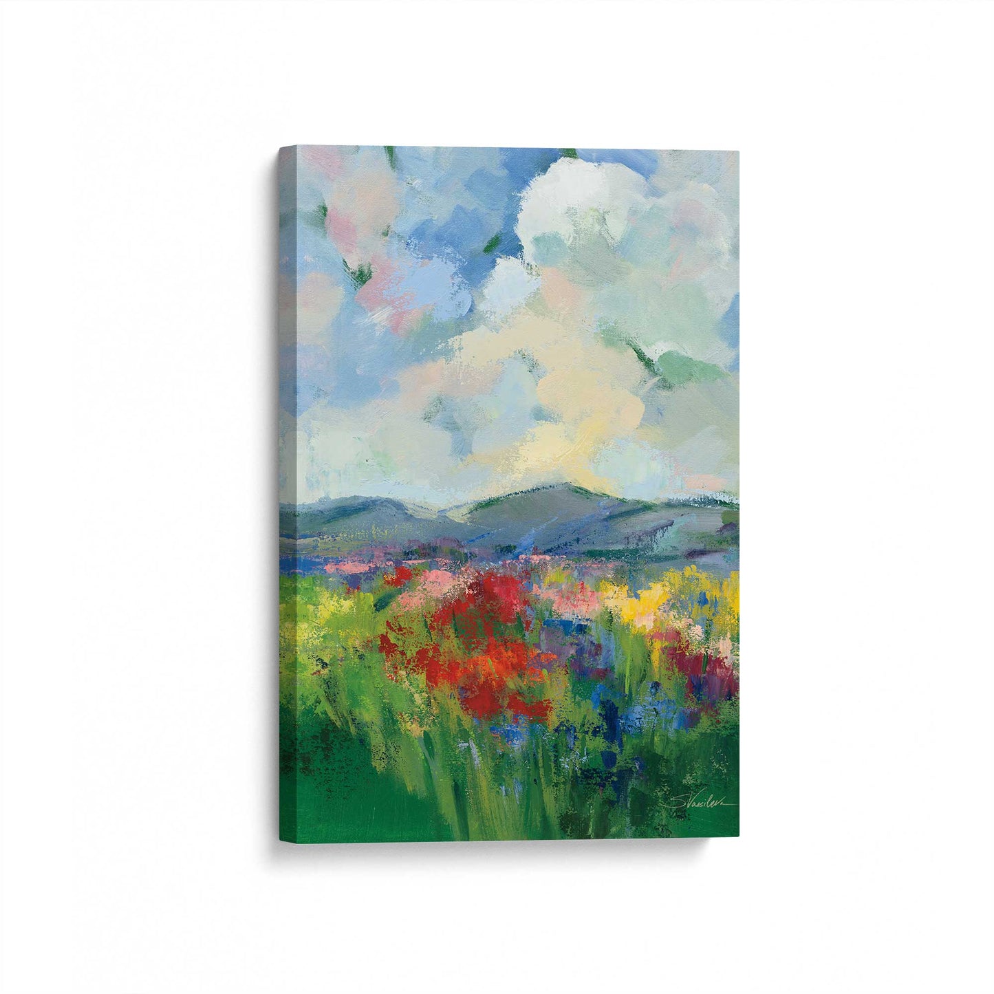 [Color:Stretched Canvas], Picture of art at an angle