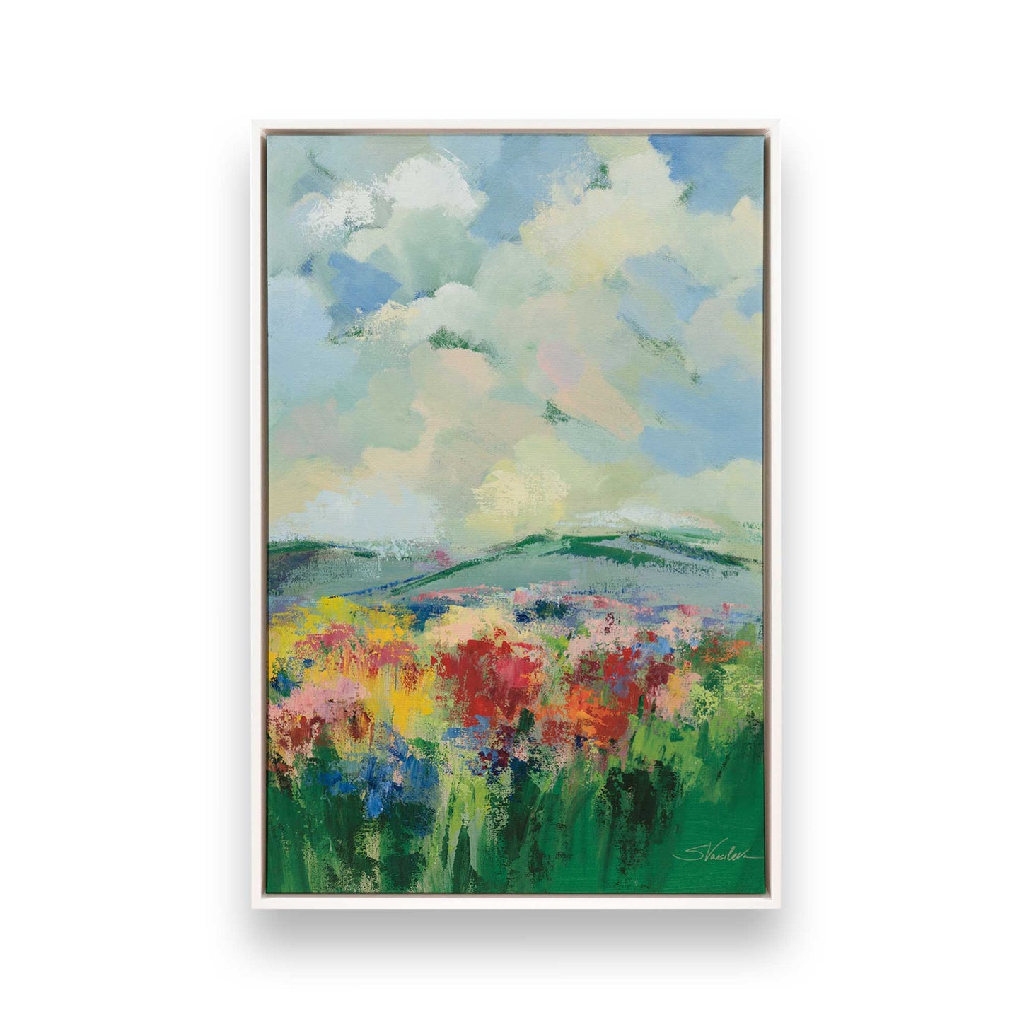 [Color:Opaque White], Picture of art in a White frame