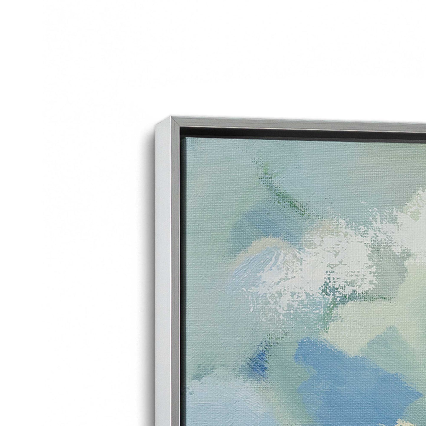 [Color:Polished Chrome], Picture of art in a Polished Chrome frame at an angle