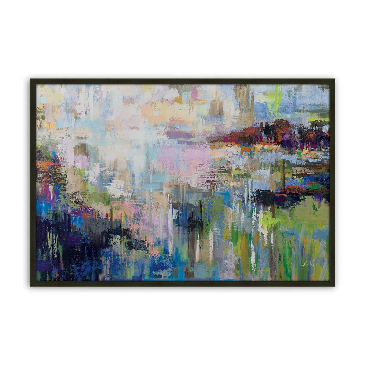 [Color:Satin Black], Picture of art in a Satin Black frame