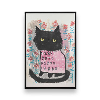 [Color:Satin Black], Picture of art in a Satin Black frame