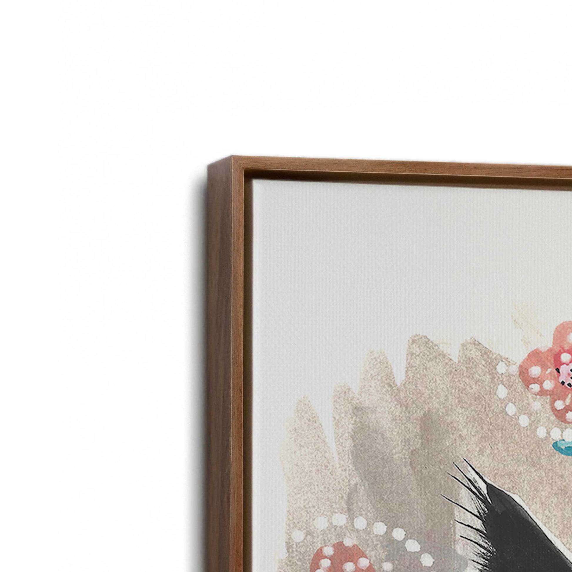 [Color:Walnut], Picture of art in a Walnut frame at an angle