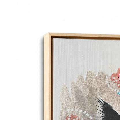 [Color:American Maple], Picture of art in a American Maple frame at an angle