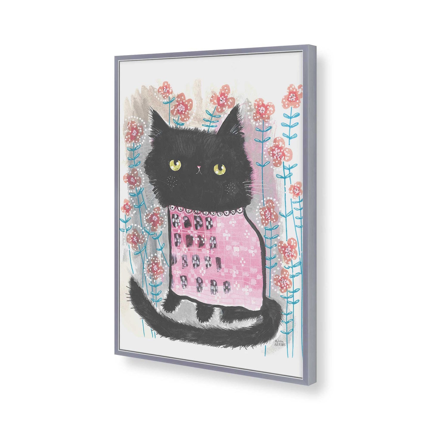 [Color:Polished Chrome], Picture of art in a Polished Chrome frame of the corner