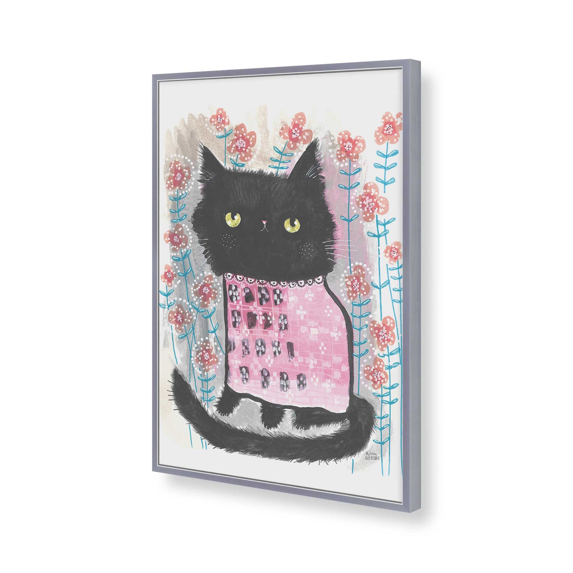 [Color:Polished Chrome], Picture of art in a Polished Chrome frame of the corner