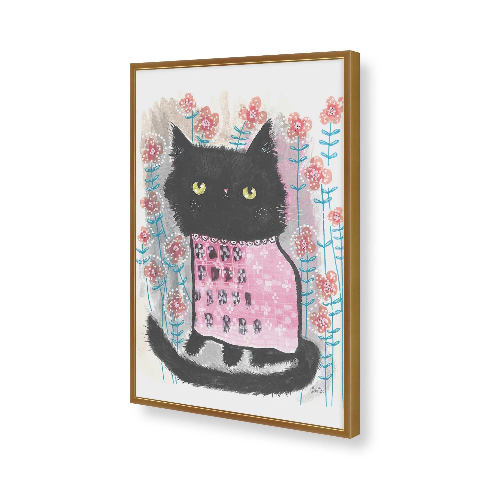 [Color:Polished Gold], Picture of art in a Polished Gold frame of the corner